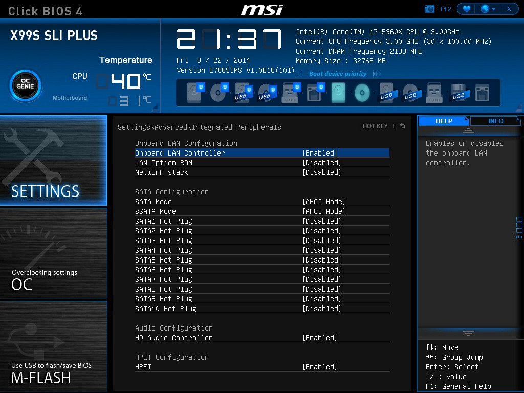 Pci subsystem settings что это